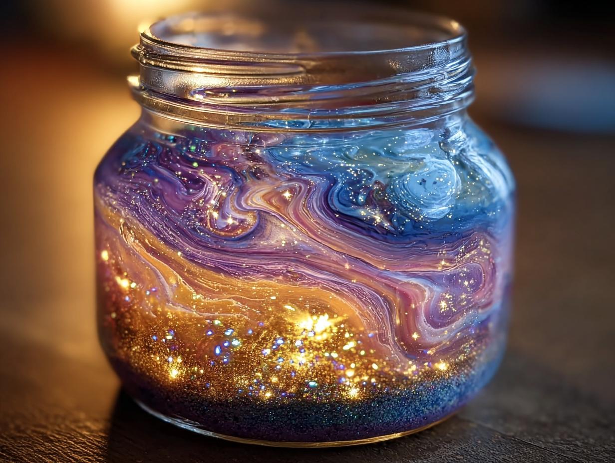 Galaxy Calm Jar DIY: Magical Swirls in 10 Mins - Galaxy Calm Jar Diy - main visual representation