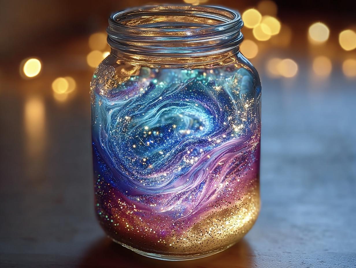 Galaxy Calm Jar DIY: Magical Swirls in 10 Mins - Galaxy Calm Jar Diy - additional detail
