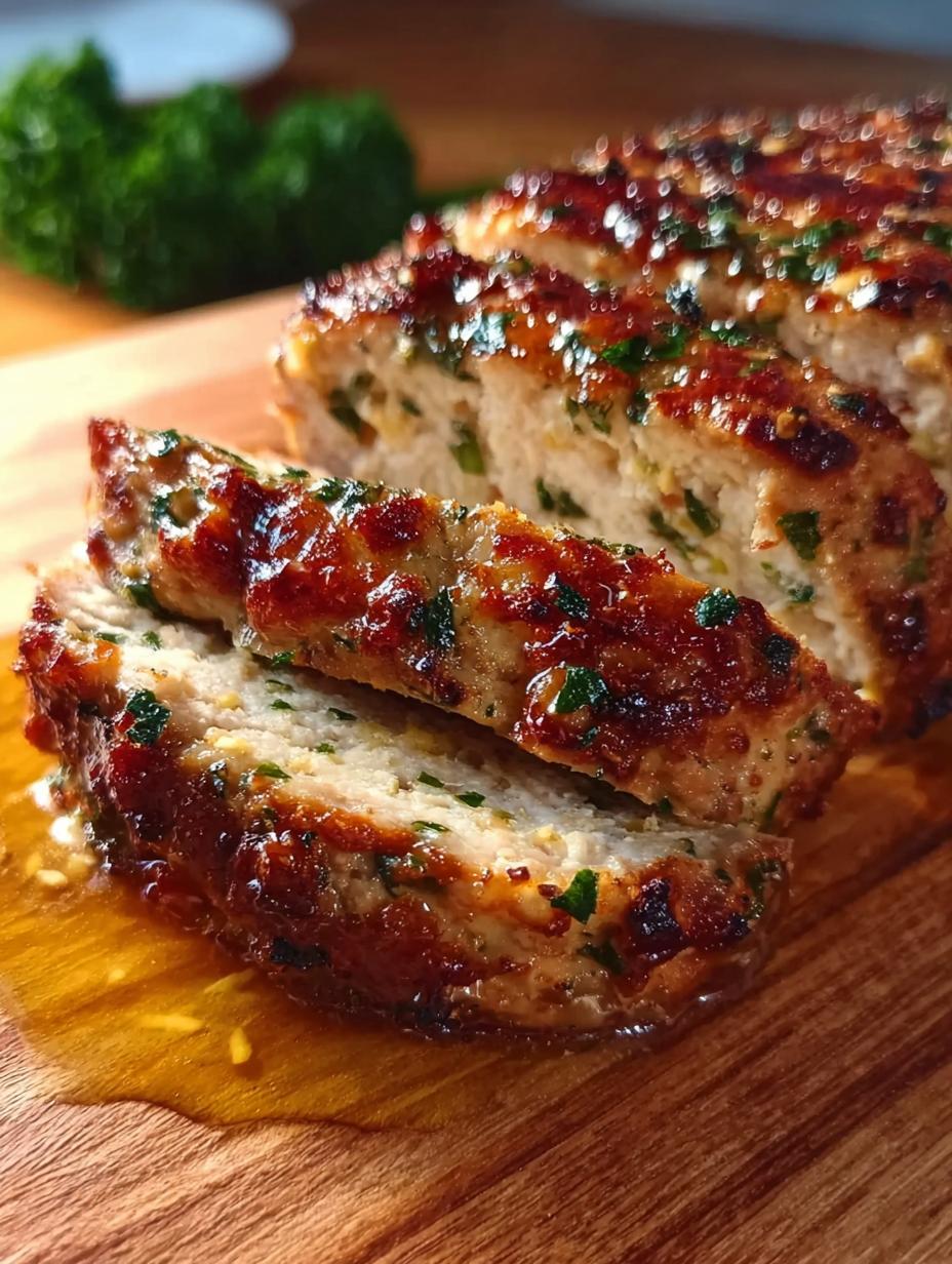 Garlic Parmesan Chicken Meatloaf
