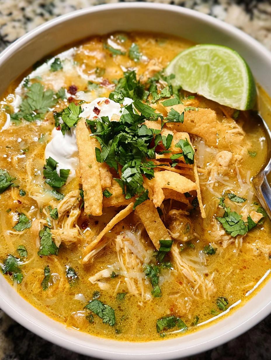 Green Enchilada Chicken Soup
