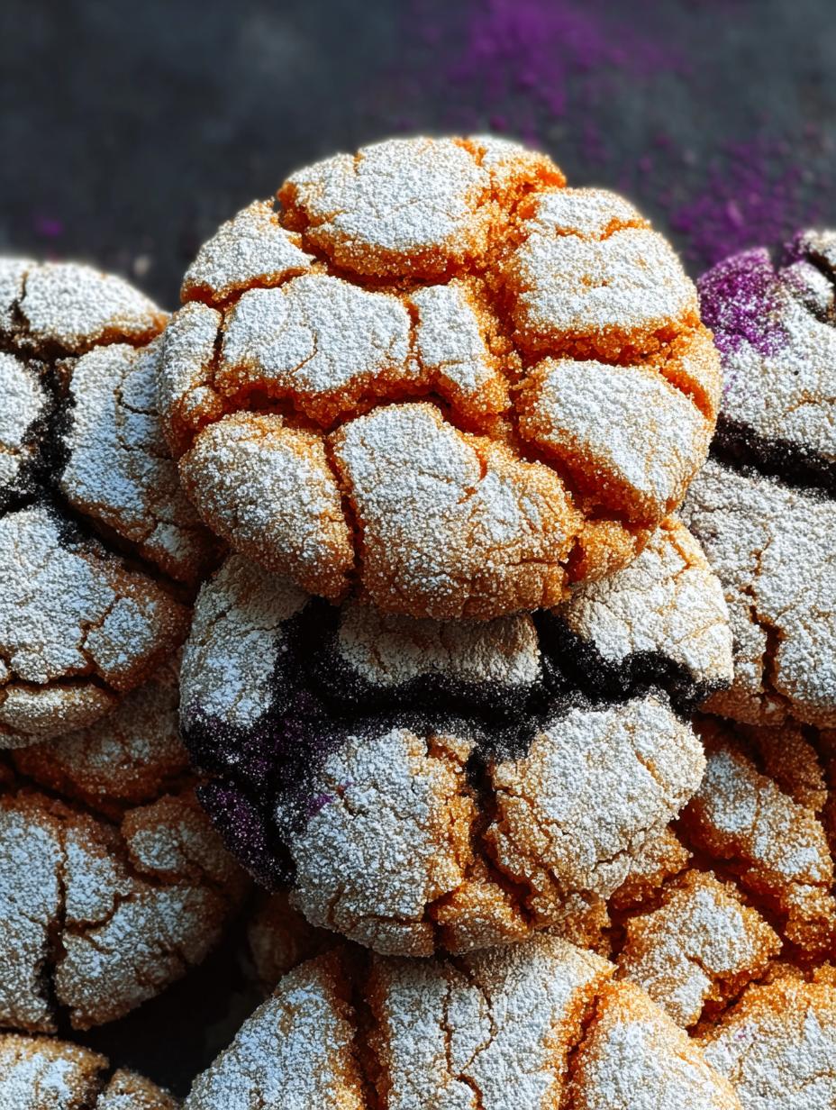 Halloween Crinkle Cookies