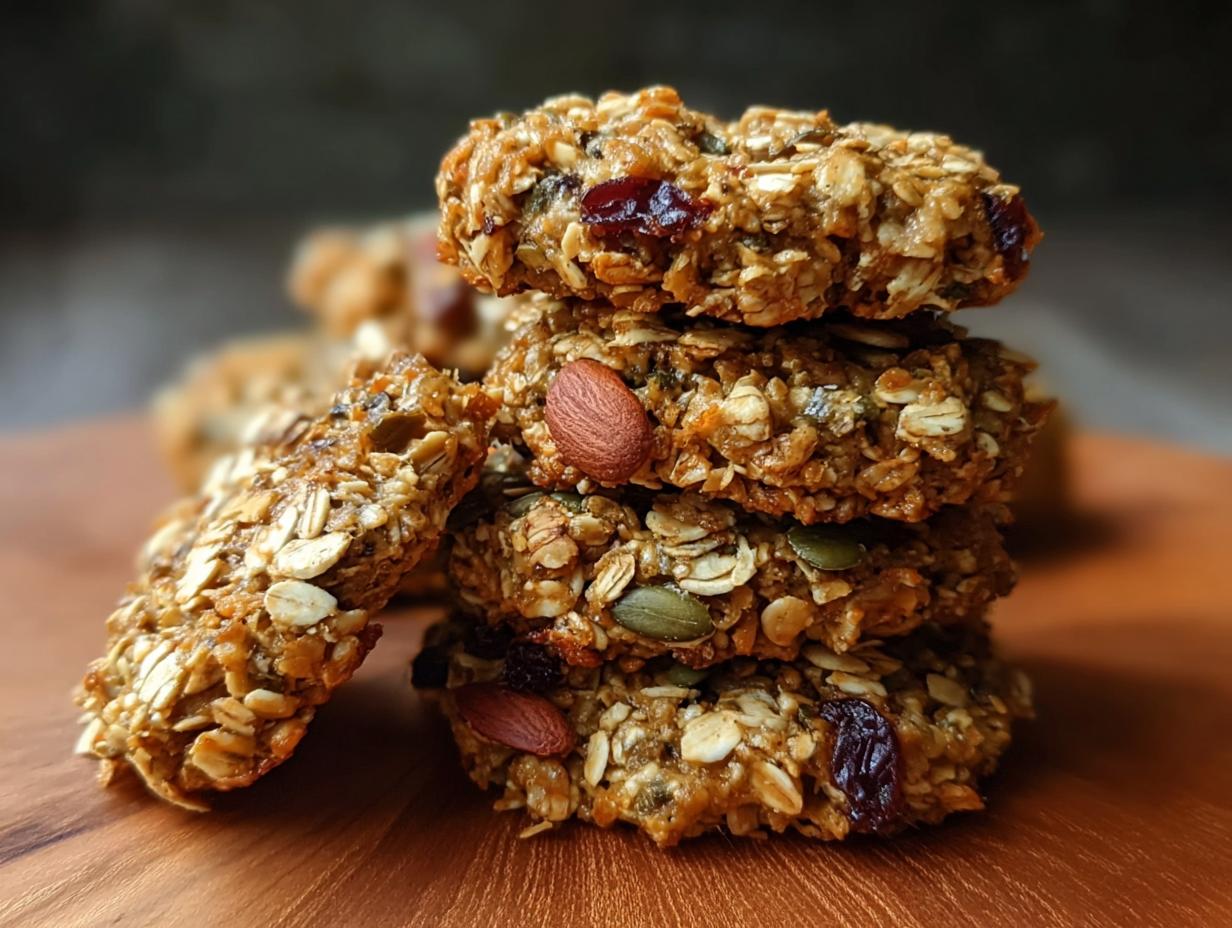 Healthy Nut Seed Energy Cookies - ingredients being combined