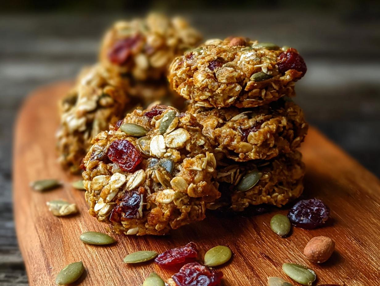 Healthy Nut Seed Energy Cookies - baked and cooling on a rack