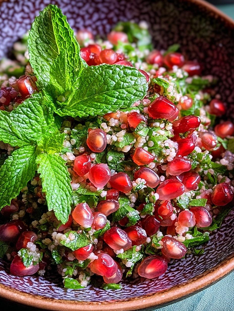 Irresistible Pomegranate Mint Tabbouleh: 1 Amazing Recipe 5 Irresistible Pomegranate Mint Tabbouleh: 1 Amazing Recipe - Irresistible Pomegranate Mint Tabbouleh - additional detail