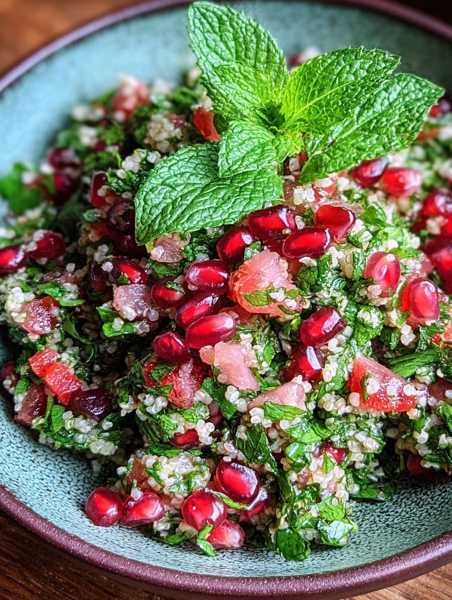 Irresistible Pomegranate Mint Tabbouleh: 1 Amazing Recipe 6 Irresistible Pomegranate Mint Tabbouleh: 1 Amazing Recipe - Irresistible Pomegranate Mint Tabbouleh - additional detail