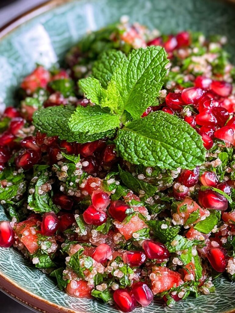 Irresistible Pomegranate Mint Tabbouleh