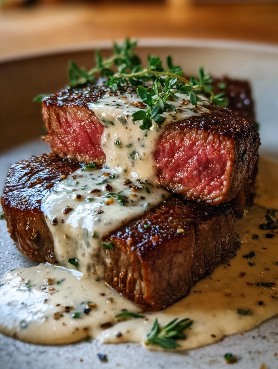 Juicy Steak Creamy Garlic