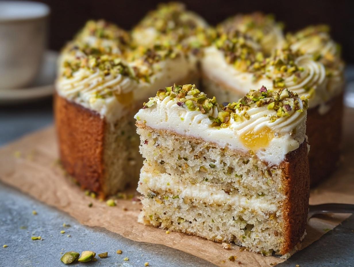 Amazing Lemon Pistachio Cake: 1 Moist Bite 6 Amazing Lemon Pistachio Cake: 1 Moist Bite - Lemon Pistachio Cake - main visual representation