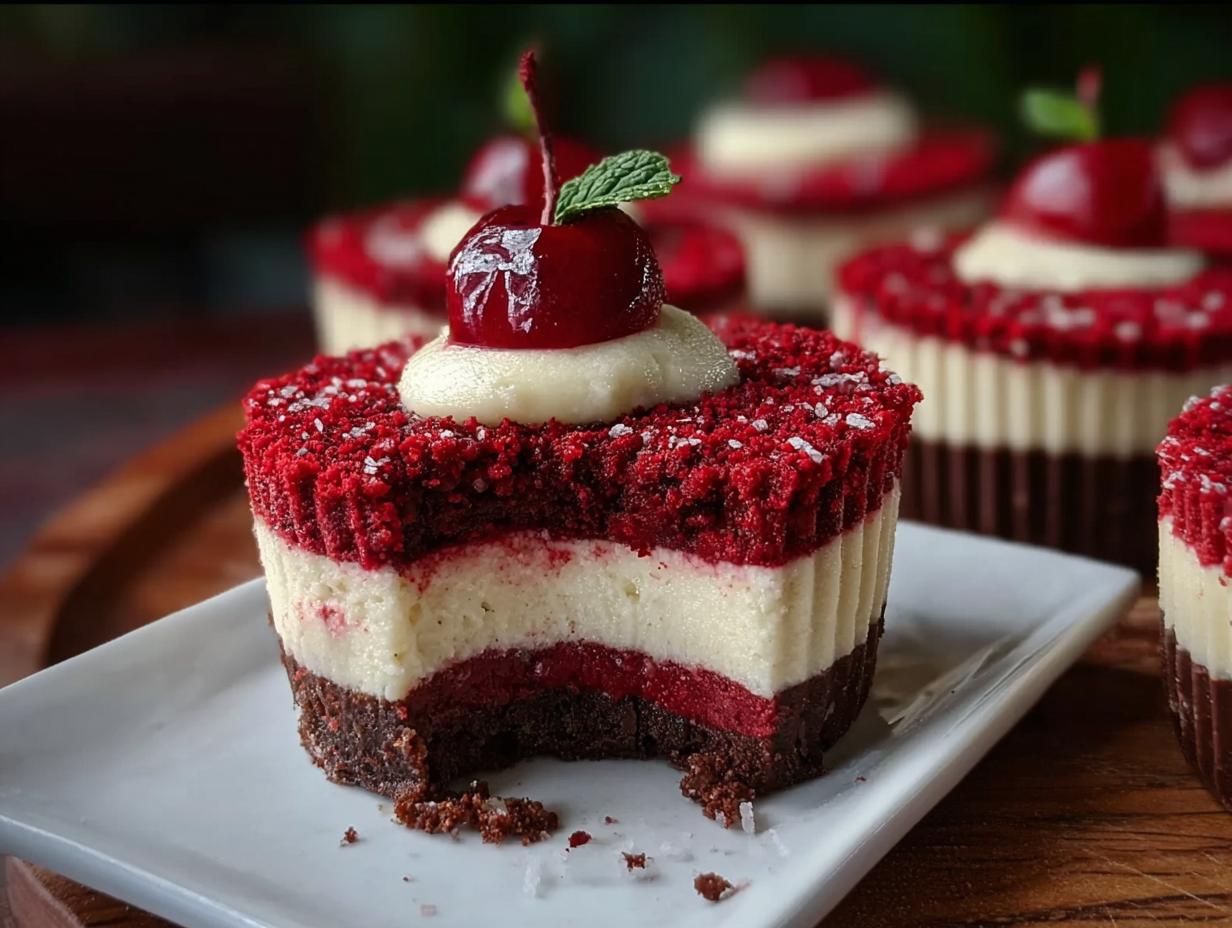 Mini Red Velvet Cheesecakes