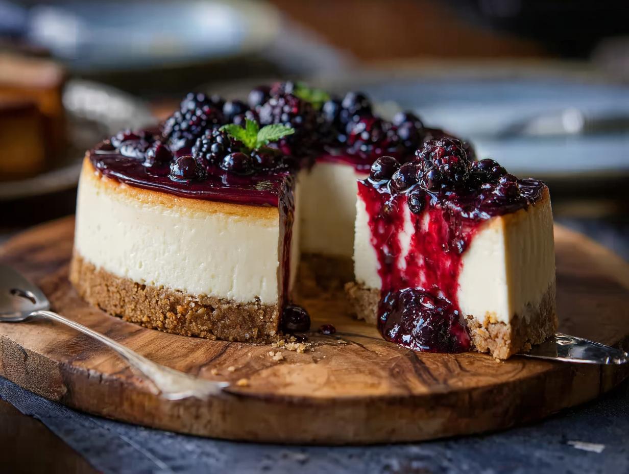 Mulberry Earl Grey Cheesecake: Amazing 25-Min Prep - Mulberry Earl Grey Cheesecake - additional detail