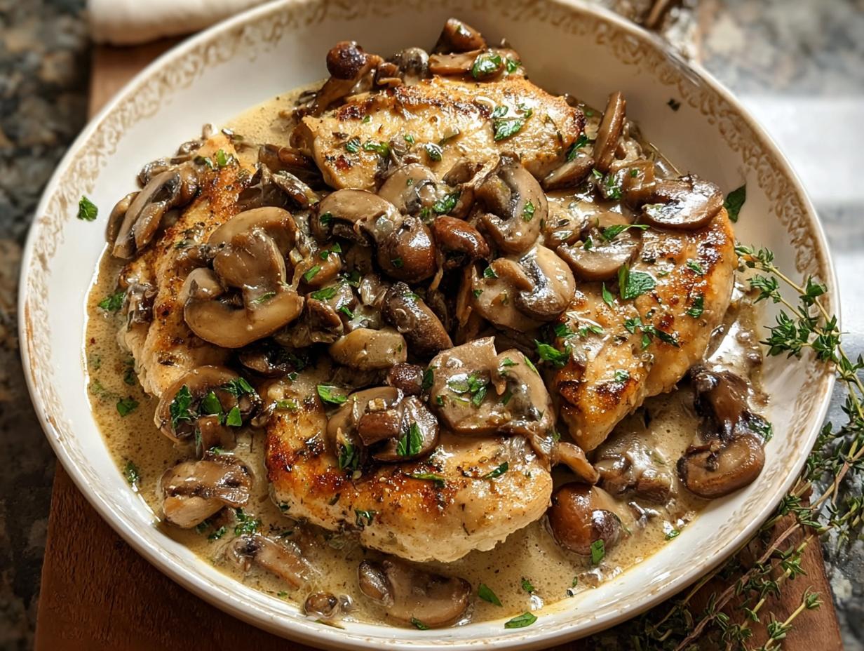Mushroom Chicken: Creamy Comforting 1-Hour Meal 6 Mushroom Chicken: Creamy Comforting 1-Hour Meal - Mushroom Chicken Creamy Comforting - additional detail