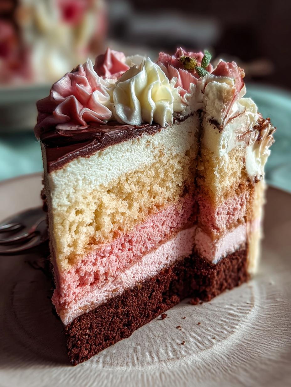 Neapolitan Cake Layered Dessert