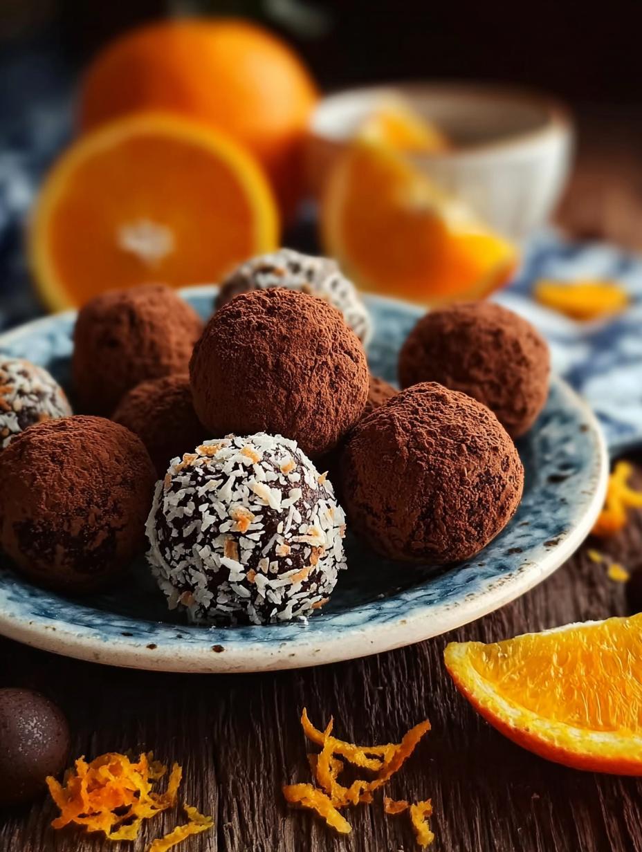 Amazing Orange Chocolate Christmas Truffles - Orange Chocolate Christmas Truffles - main visual representation