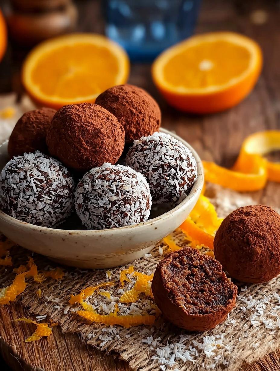 Orange Chocolate Christmas Truffles