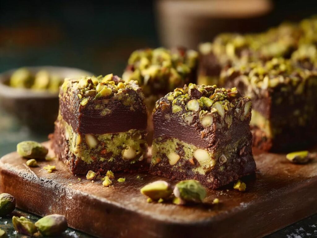 Pistachio Ferrero Rocher Brownies