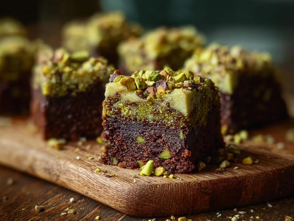 Decadent Pistachio Ferrero Rocher Brownies Recipe - Pistachio Ferrero Rocher Brownies - additional detail