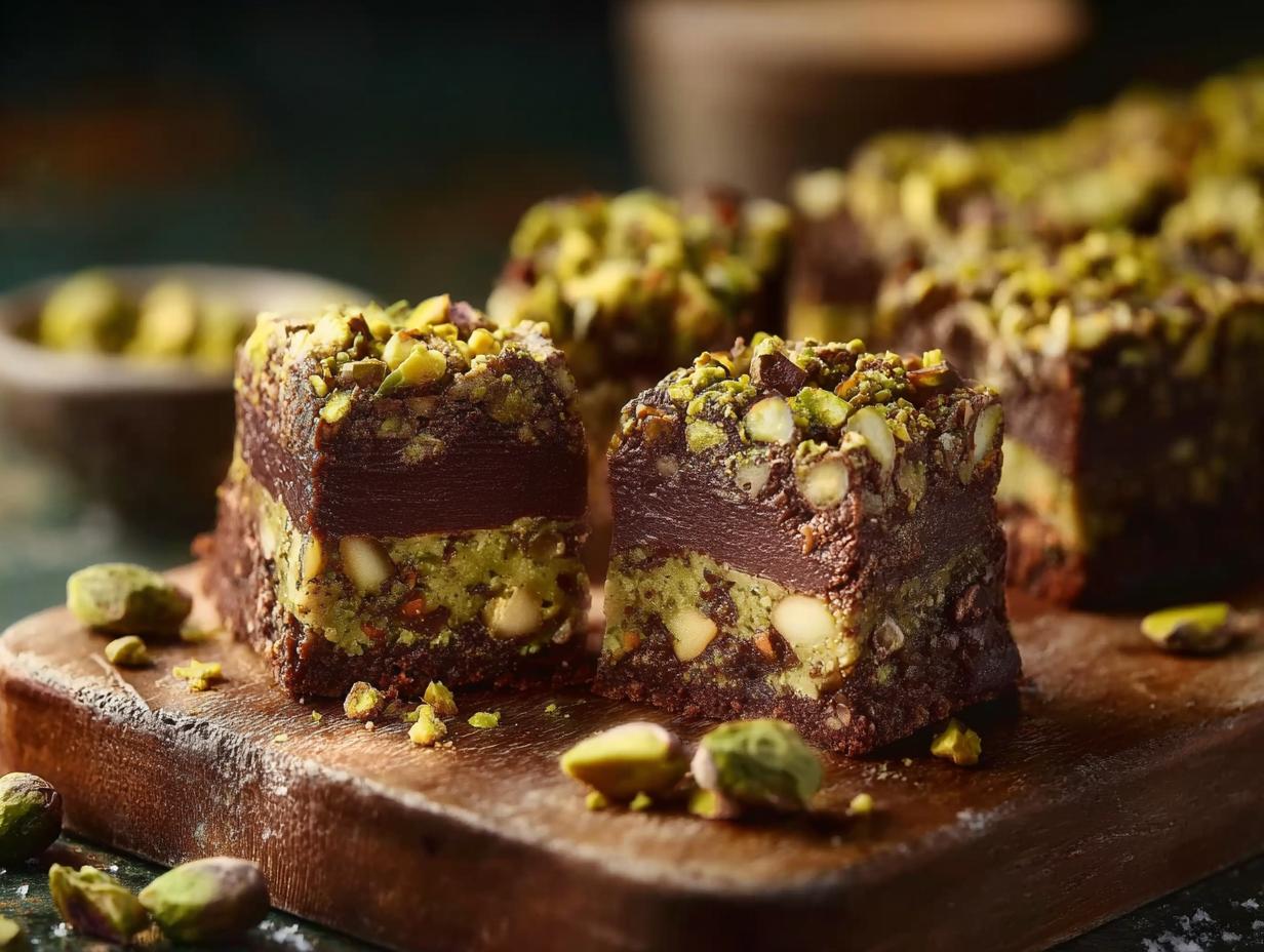 Pistachio Ferrero Rocher Brownies
