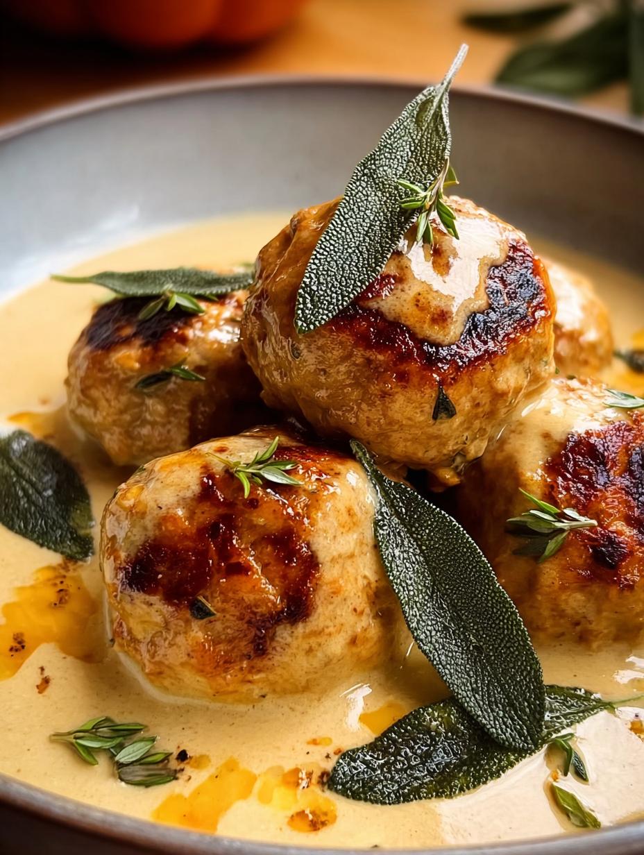 Pumpkin Chicken Meatballs Sage: Delicious Flavor - Pumpkin Chicken Meatballs Sage - main visual representation