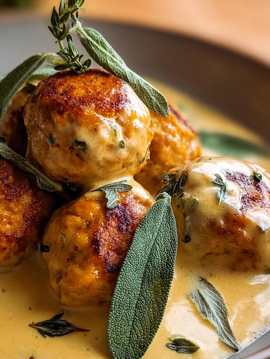 Pumpkin Chicken Meatballs Sage