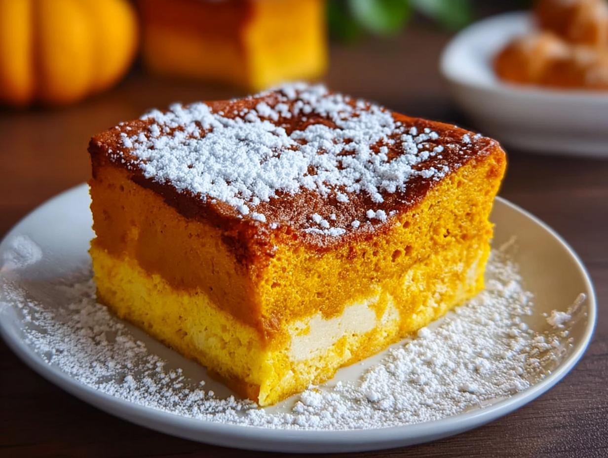 Pumpkin Magic Custard Cake
