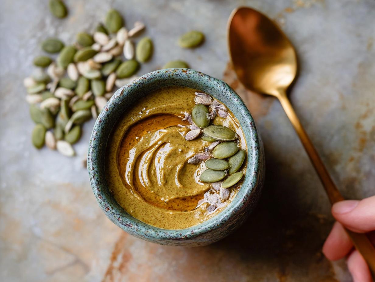 Pumpkin Seed Butter: Easy 1-Step Creamy Spread - Toasted Pumpkin Seeds Ready for Blending