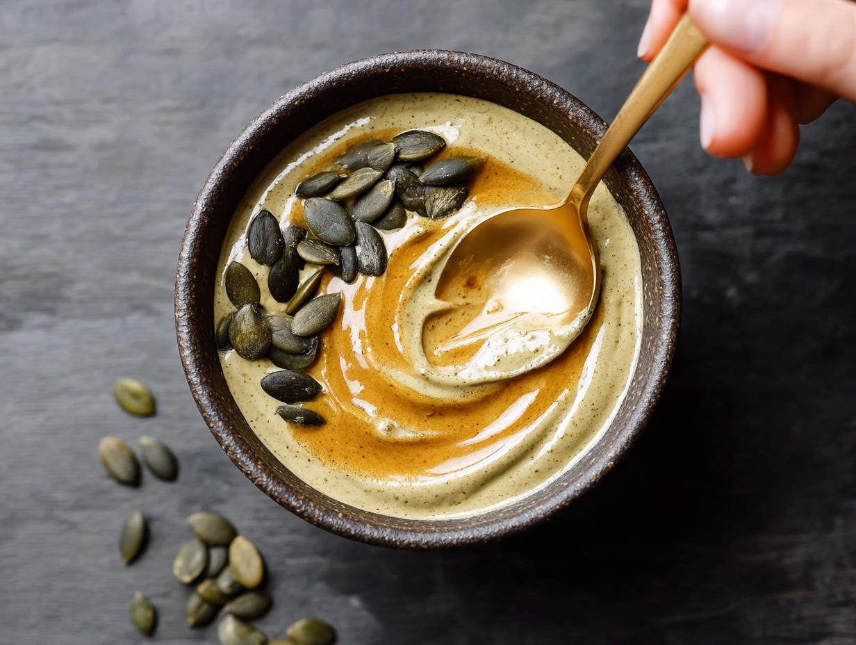 Pumpkin Seed Butter: Easy 1-Step Creamy Spread - Creamy Pumpkin Seed Butter in a Food Processor