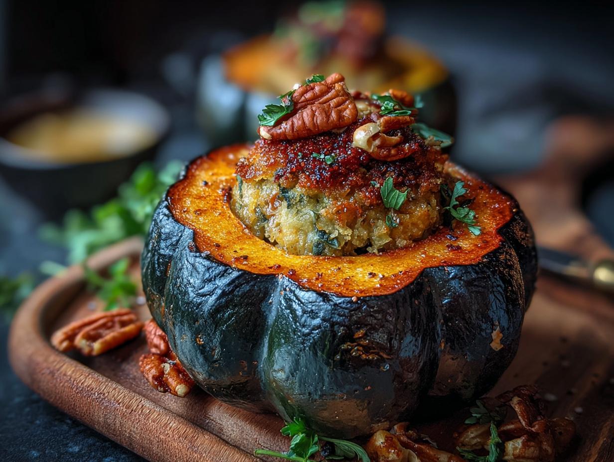 Roasted Acorn Squash Stuffed: Cozy Autumn Dish - Roasted Acorn Squash Stuffed - additional detail