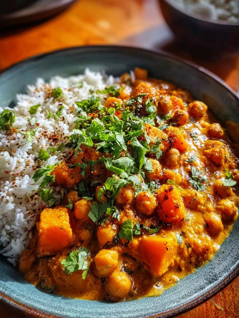 Amazing Roasted Pumpkin Chickpea Curry - Roasted Pumpkin Chickpea Curry - additional detail