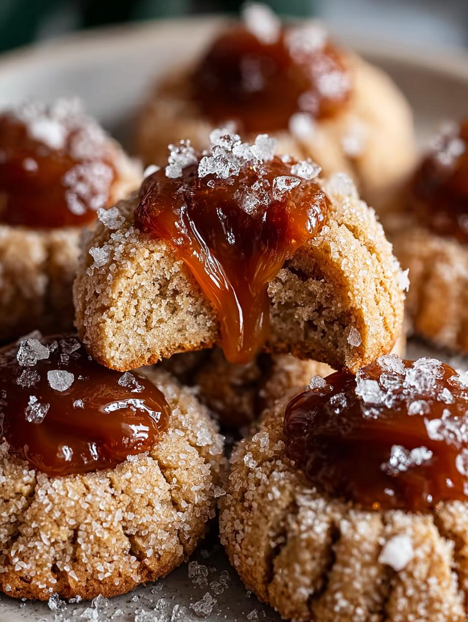 Salted Caramel Thumbprint Cookies