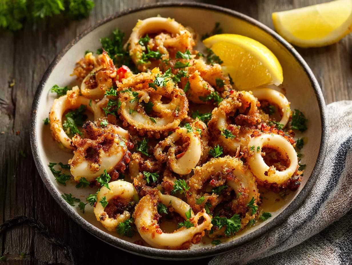 Amazing Sauteed Cajun Calamari in 10 minutes 6 Amazing Sauteed Cajun Calamari in 10 minutes - Sauteed Cajun Calamari - additional detail