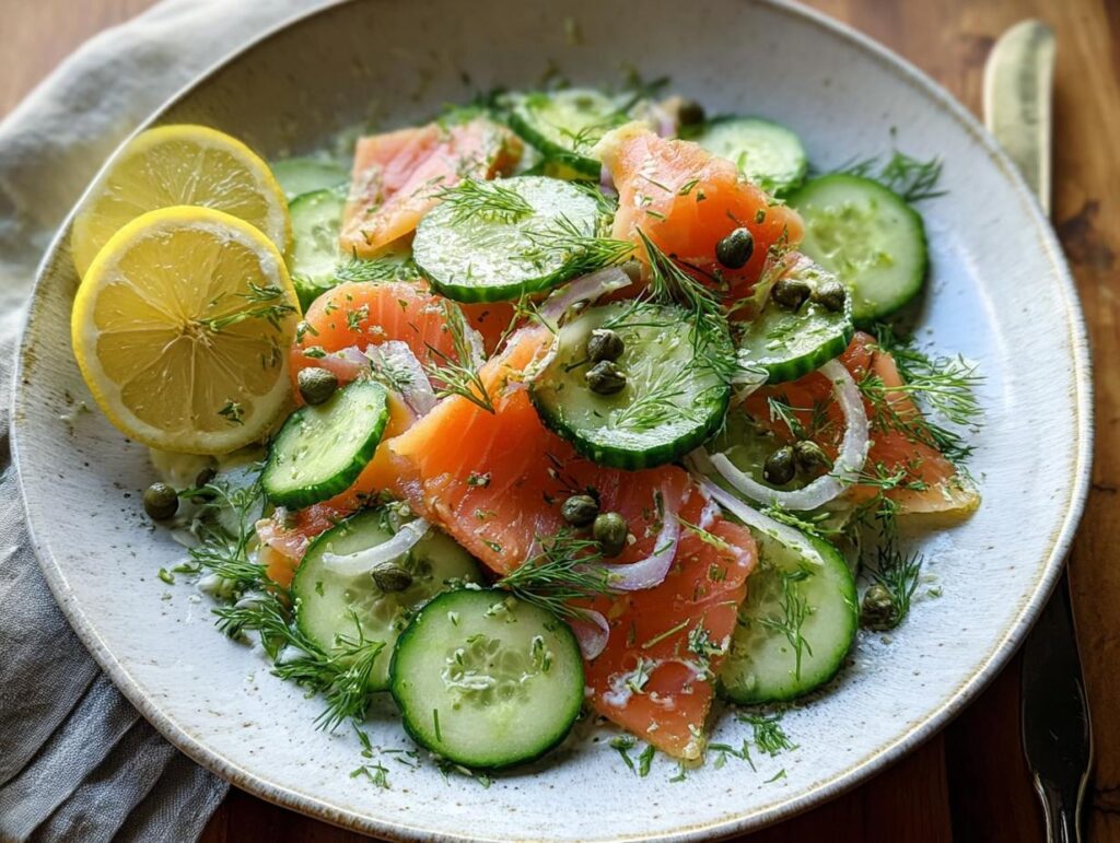 Smoked Salmon Cucumber Salad