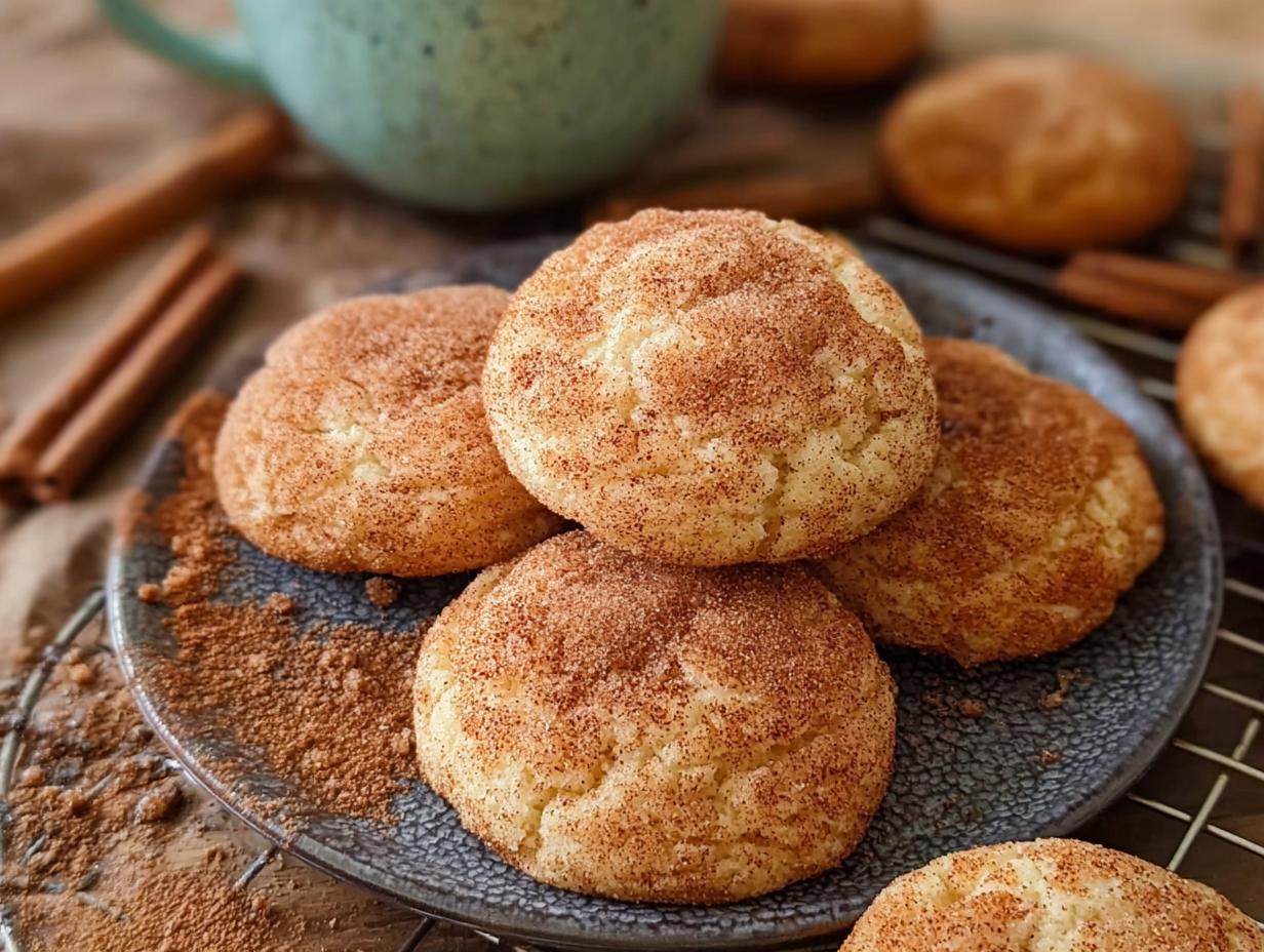 Snickerdoodles: 1 amazing chewy cookie recipe - Close-up of snickerdoodle dough balls being rolled in cinnamon sugar