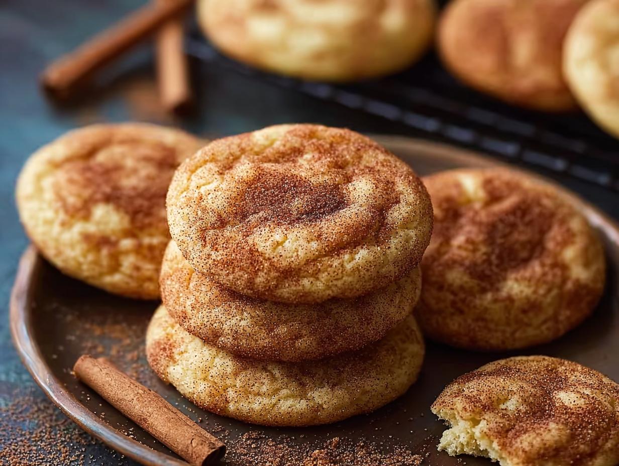 Snickerdoodles: 1 amazing chewy cookie recipe - A stack of snickerdoodles with a bite taken out of one