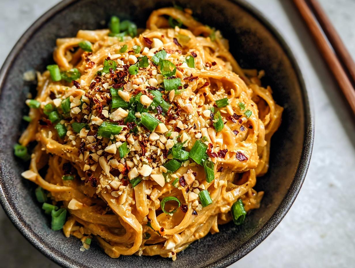 Spicy Peanut Butter Noodles: 1 Great Meal - Spicy Peanut Butter Noodles - additional detail