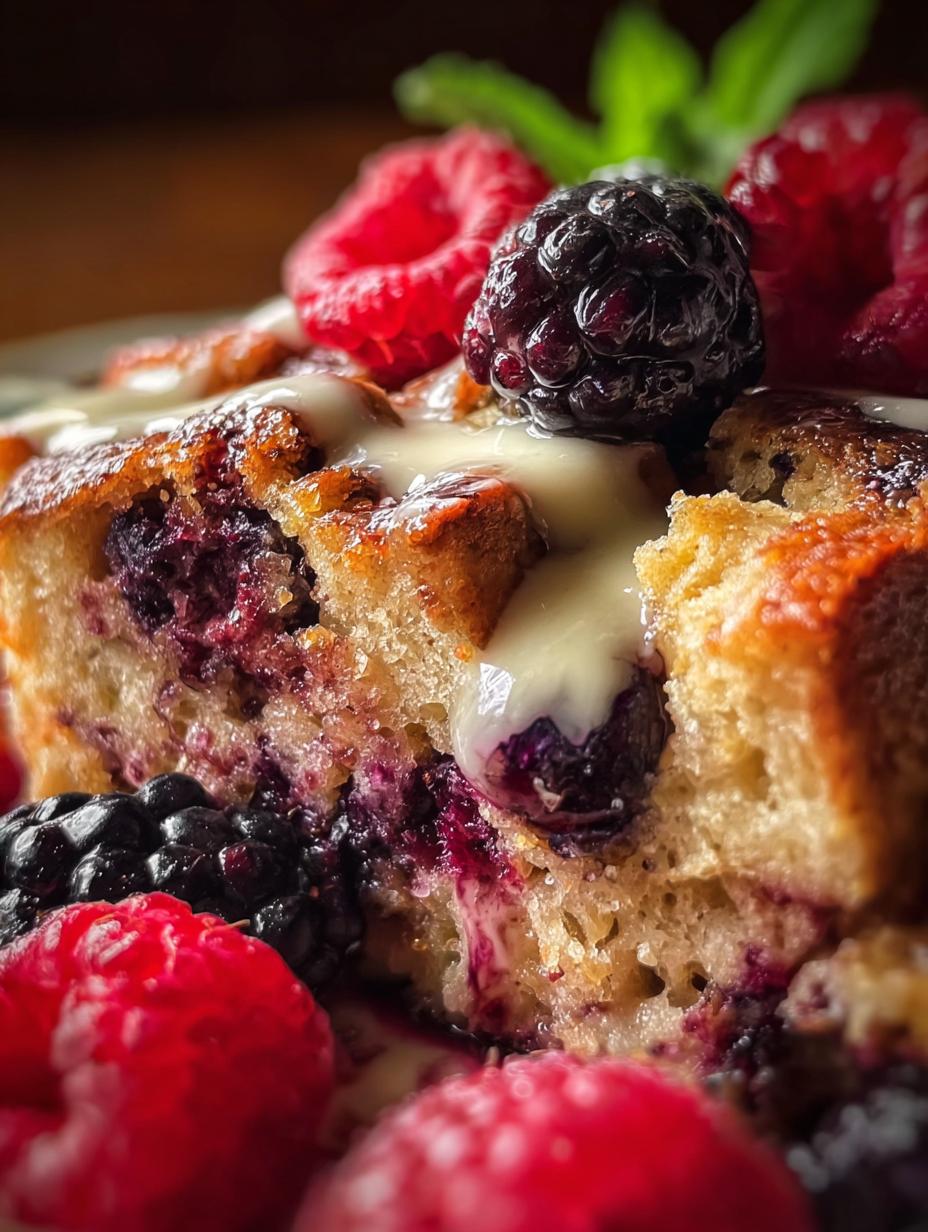 Wild Berry Bread Pudding