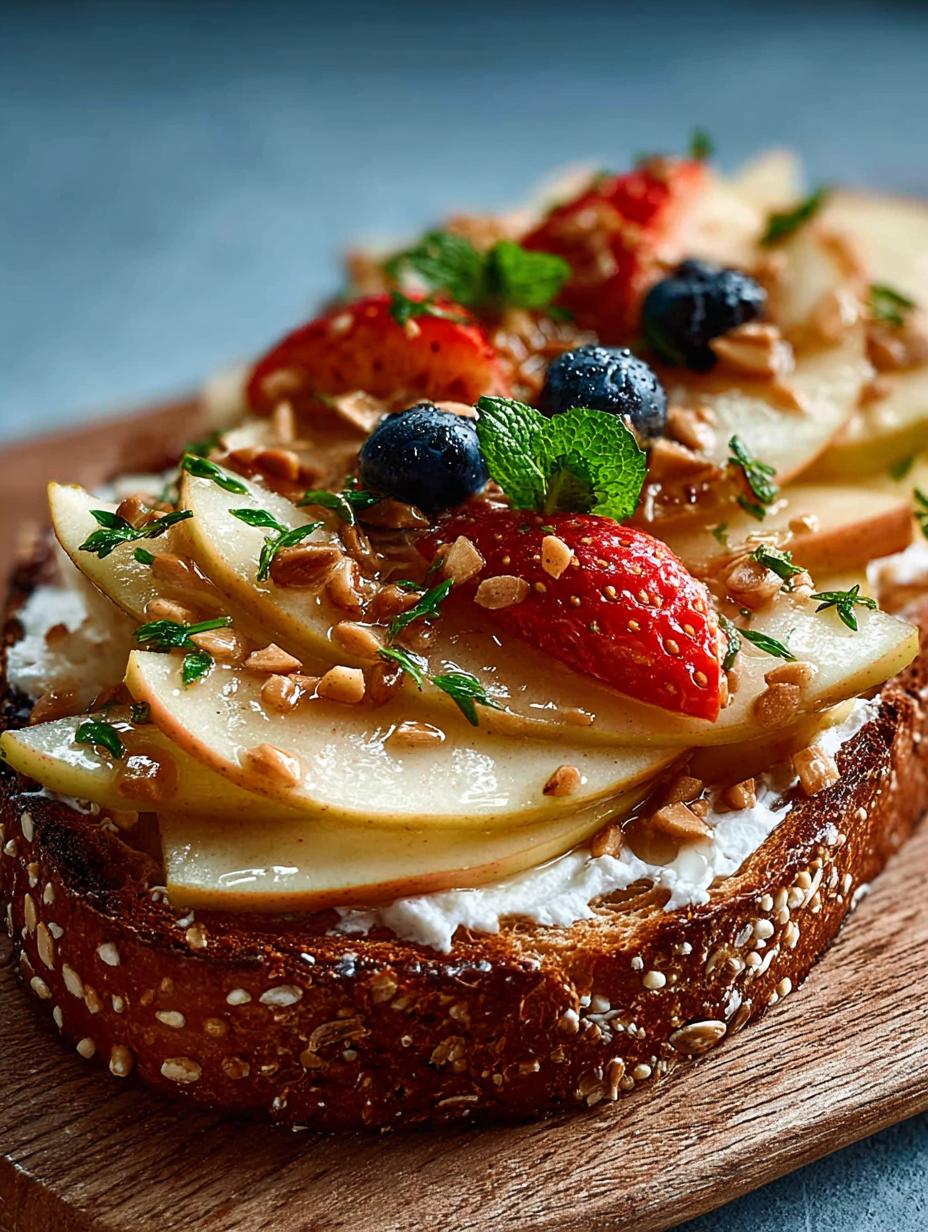 Apple Tahini Toast