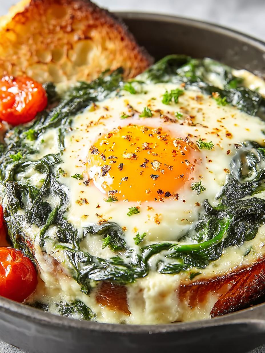 Delicious Baked Eggs Florentine: A Creamy Brunch Delight - Baked Eggs Florentine - additional detail