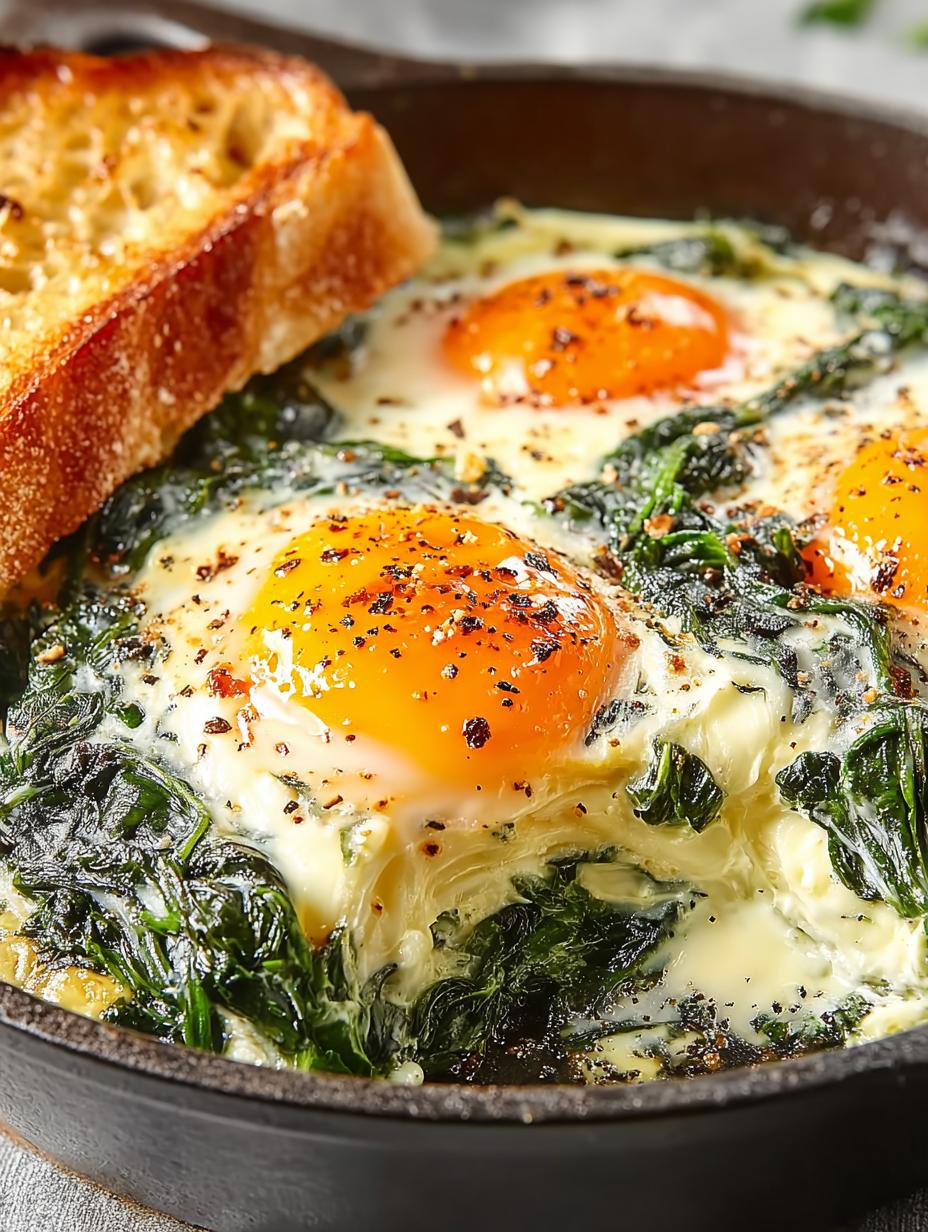 Baked Eggs Florentine