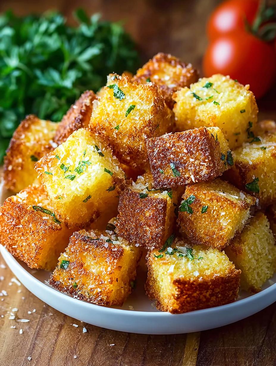 Baked Parmesan Polenta Croutons: 8 Crunchy Recipes to Savor 5 Baked Parmesan Polenta Croutons: 8 Crunchy Recipes to Savor - Baked Parmesan Polenta Croutons - main visual representation