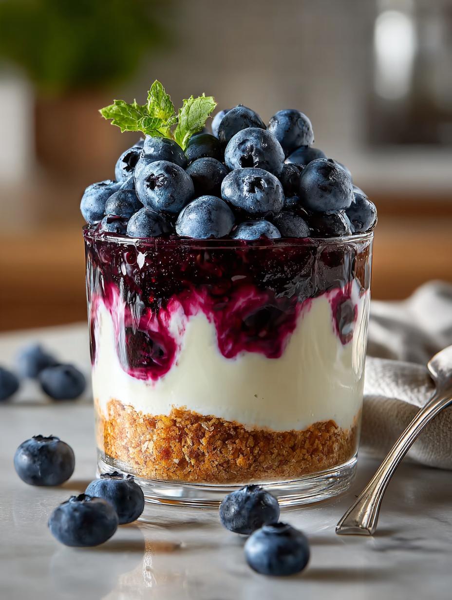 Blueberry Cheesecake Parfait: 7 Layers of Pure Joy 5 Blueberry Cheesecake Parfait: 7 Layers of Pure Joy - Blueberry Cheesecake Parfait - main visual representation