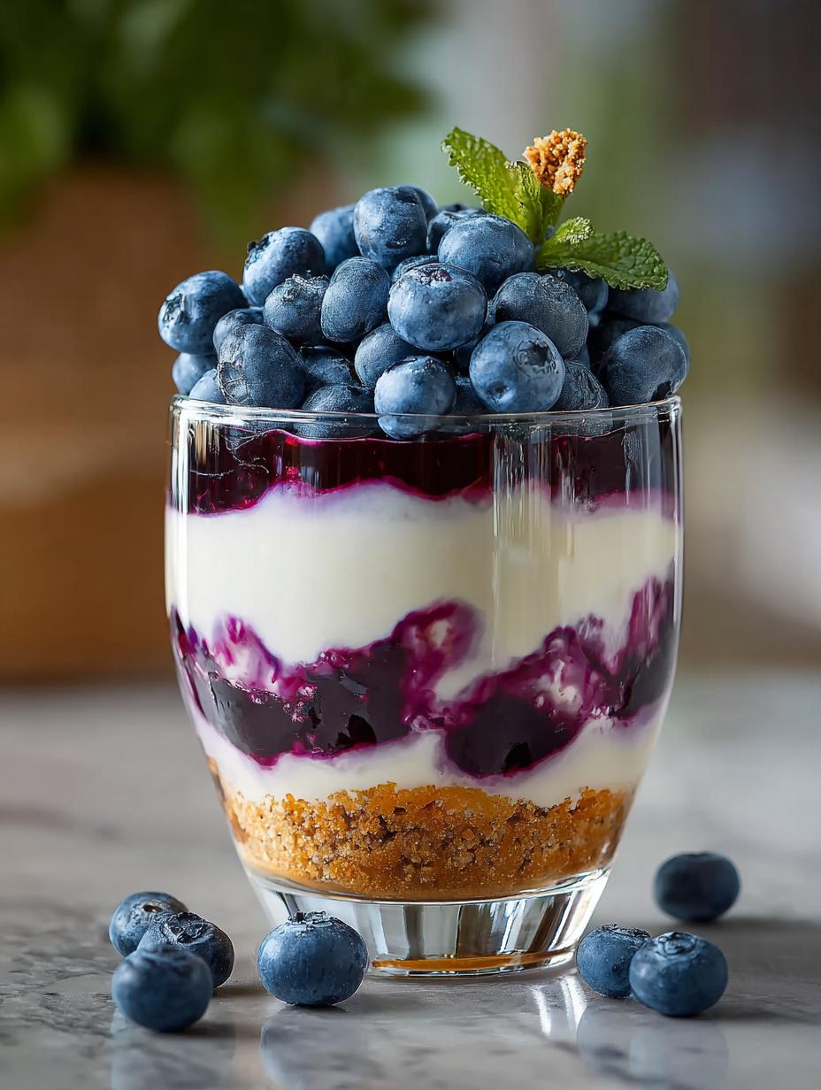 Blueberry Cheesecake Parfait: 7 Layers of Pure Joy 6 Blueberry Cheesecake Parfait: 7 Layers of Pure Joy - Blueberry Cheesecake Parfait - additional detail