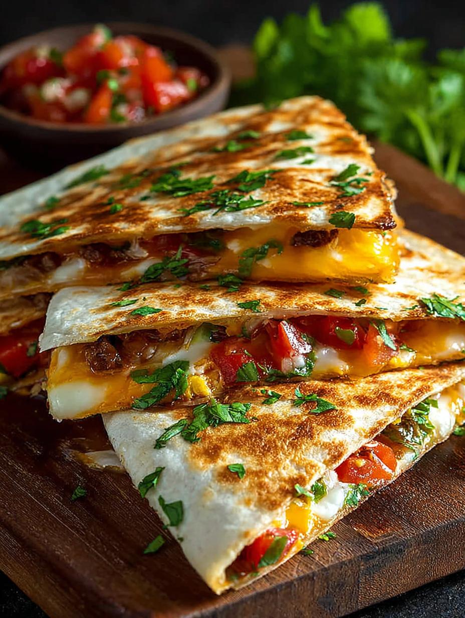 Breakfast Quesadillas: 5 Simple Ingredients for Joy 5 Delicious Breakfast Quesadillas ready to serve with toppings