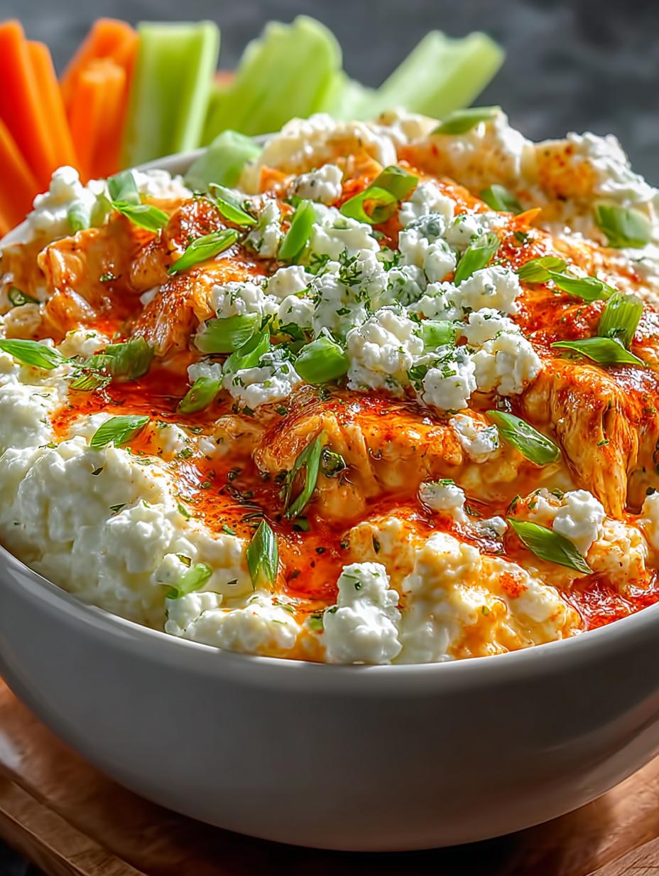 Delicious Buffalo Chicken Cottage Cheese Bowl Recipe - Buffalo Chicken Cottage Cheese - main visual representation