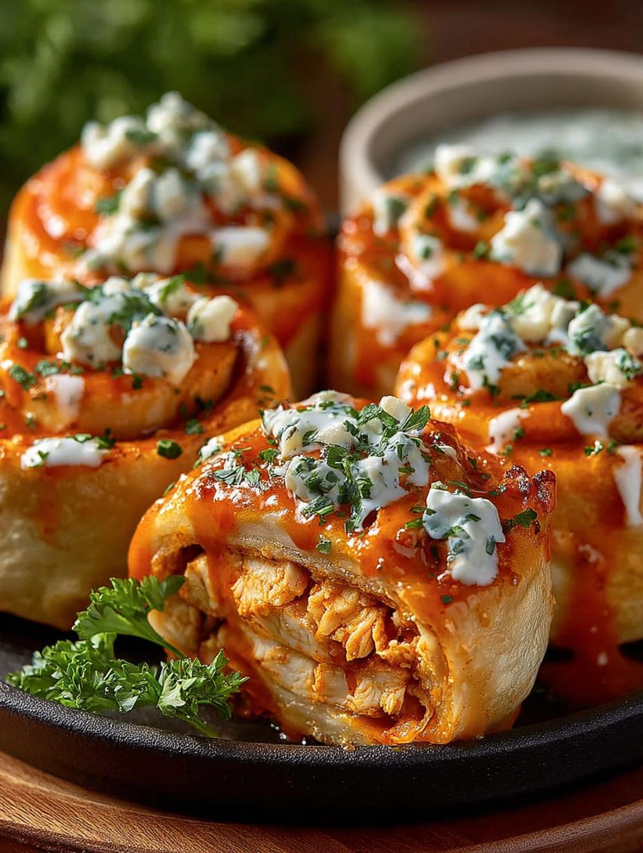 Buffalo Chicken Roll Ups