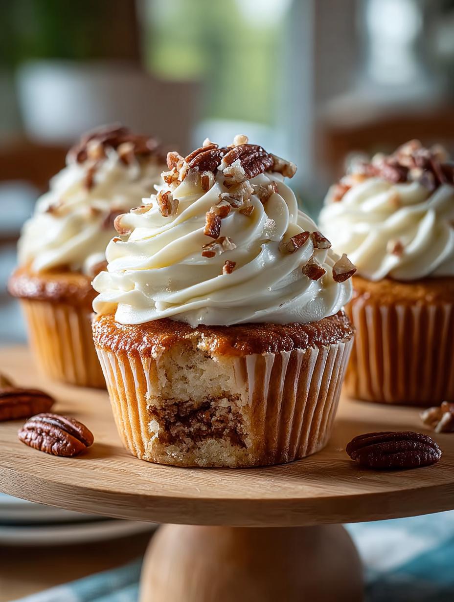 Butter Pecan Cupcakes with