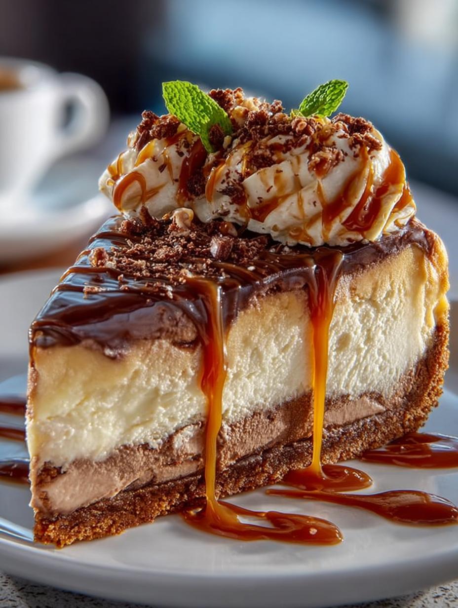 Caramel Chocolate Coffee Cheesecake