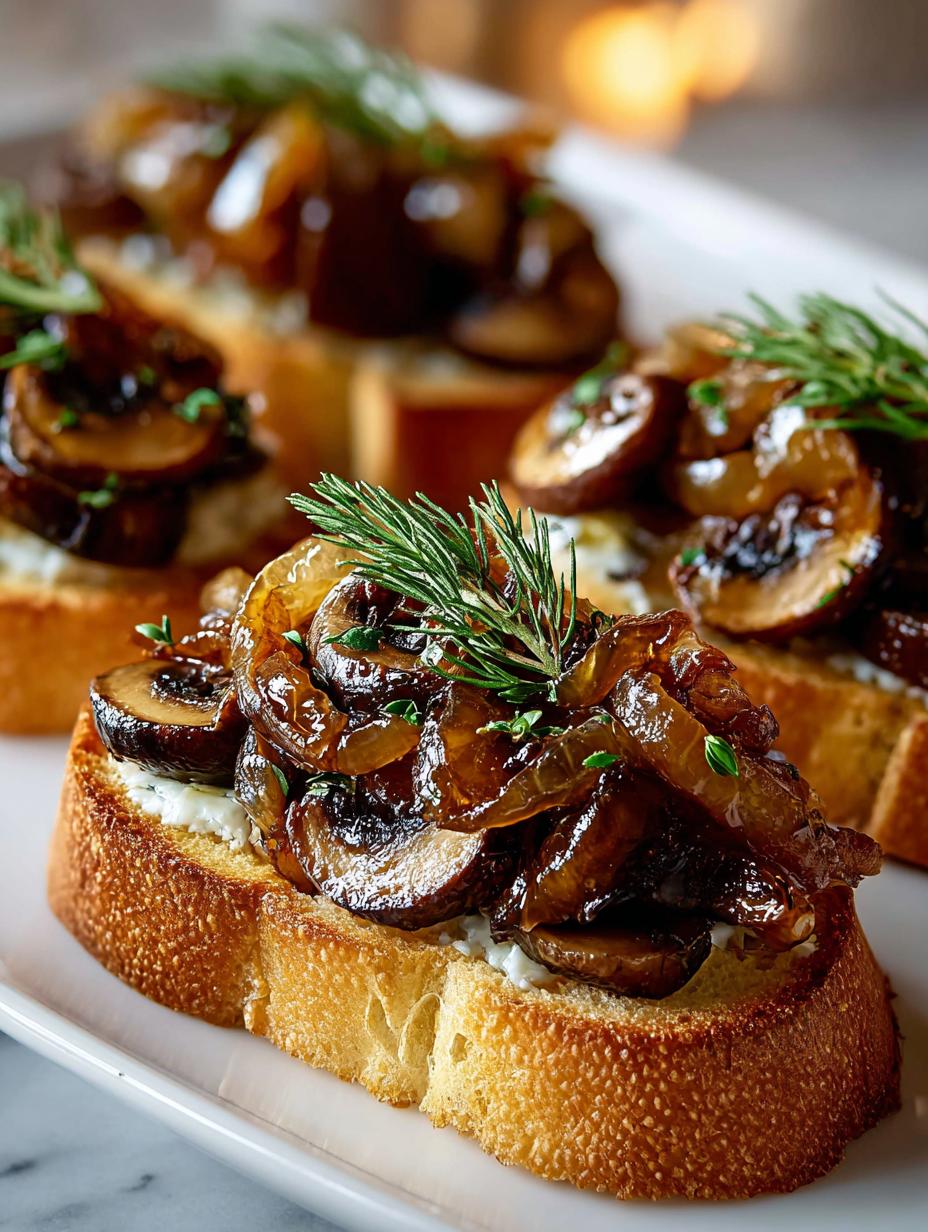 Caramelized Onion Mushroom Crostini: 5 Savory Bites - Caramelized Onion Mushroom Crostini - main visual representation