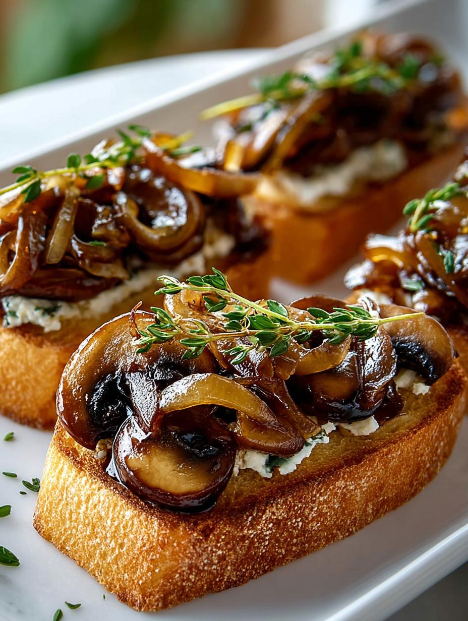 Caramelized Onion Mushroom Crostini: 5 Savory Bites - Caramelized Onion Mushroom Crostini - additional detail