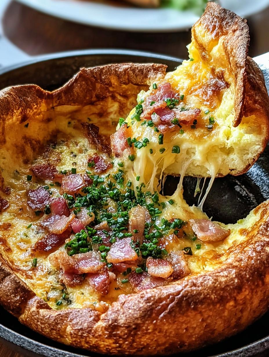 Cheddar Bacon Dutch Baby