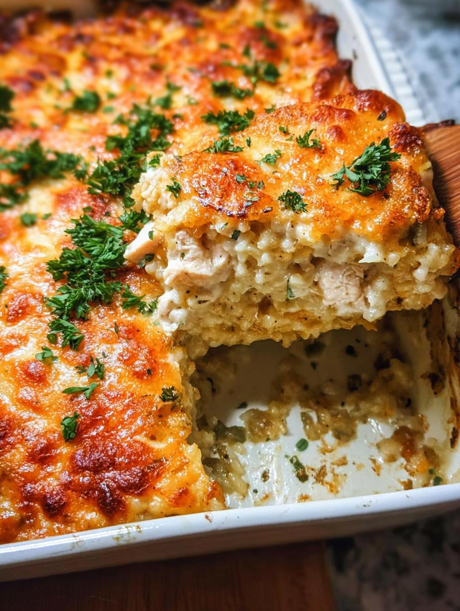 Cheesy Chicken Rice Casserole